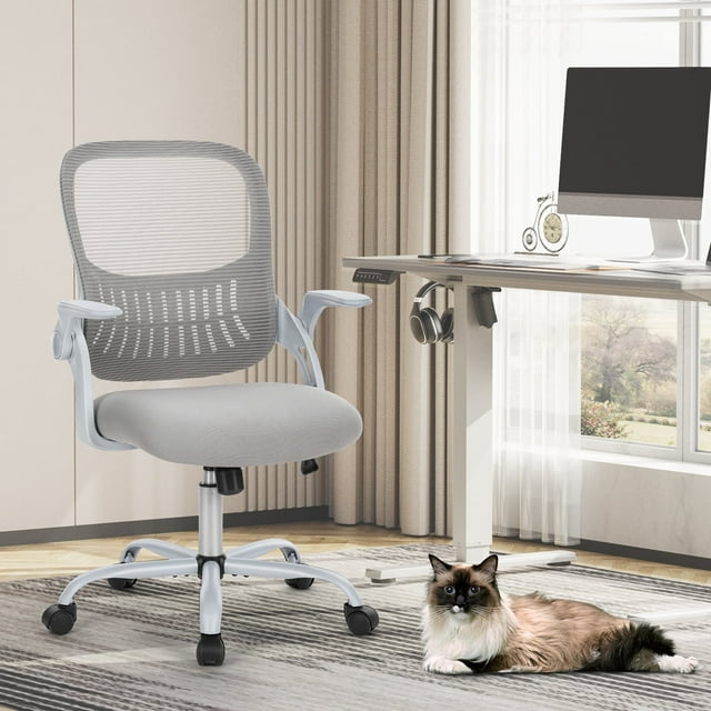 Mesh Office Chair Desk Chair Computer Chair Ergonomic Adjustable Stool Back Support Modern Executive Rolling Swivel Chair for Women & Men, Grey