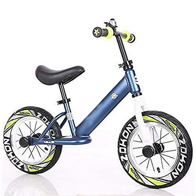 No Pedal Balance Bike, 12" Toddler Bicycle with Adjustable Seat Height Ages 3-6, Gloves included