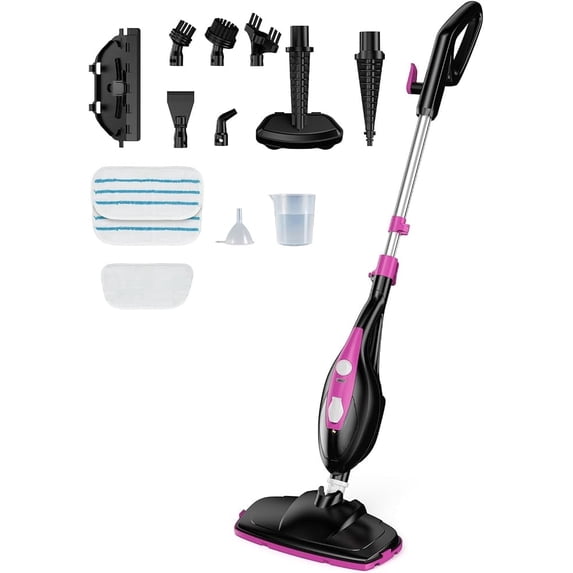 Parcus 10-in-1 Steam Mop & Handheld Cleaner – 1550W Powerful Steamer with 14 Accessories, Perfect for Hardwood, Tile, Carpet, Windows & Grout