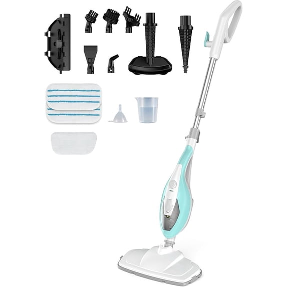 Parcus 10-in-1 Steam Mop & Handheld Cleaner – 1550W Powerful Steamer with 14 Accessories, Perfect for Hardwood, Tile, Carpet, Windows & Grout