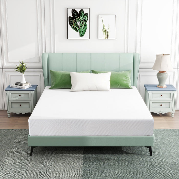 Memory Foam Mattress Bed in a Box,with Green Tea Cooling Gel, Made in USA