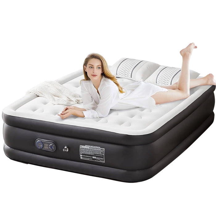 Beddle Air Mattress with Built-in Pump, Inflatable Bed for Camping & Guests, Indoor Airbed