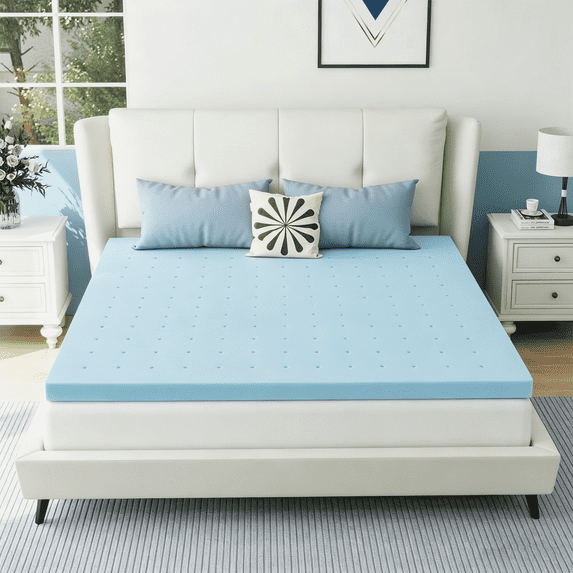 Beddle Cooling Gel-infused Memory Foam Mattress Topper for Pressure Relief