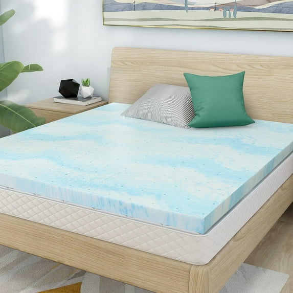 Beddle Cooling Gel Memory Foam Mattress Topper,CertiPUR-US Certified