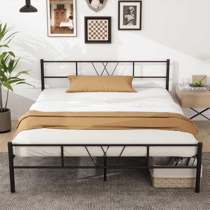 Metal Platform Bed Frame, No Box Needed,Black