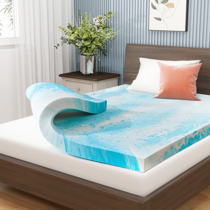 Beddle Mattress Topper,Gel Memory Foam Bed Topper,Pressure Relief for Back Pain