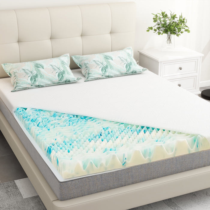 Cooling Gel Memory Foam Mattress Topper for Pressure Relief