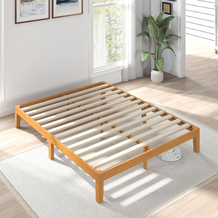 Beddle Wood Platform Bed Frame, No Box Spring Needed, Easy Assembly