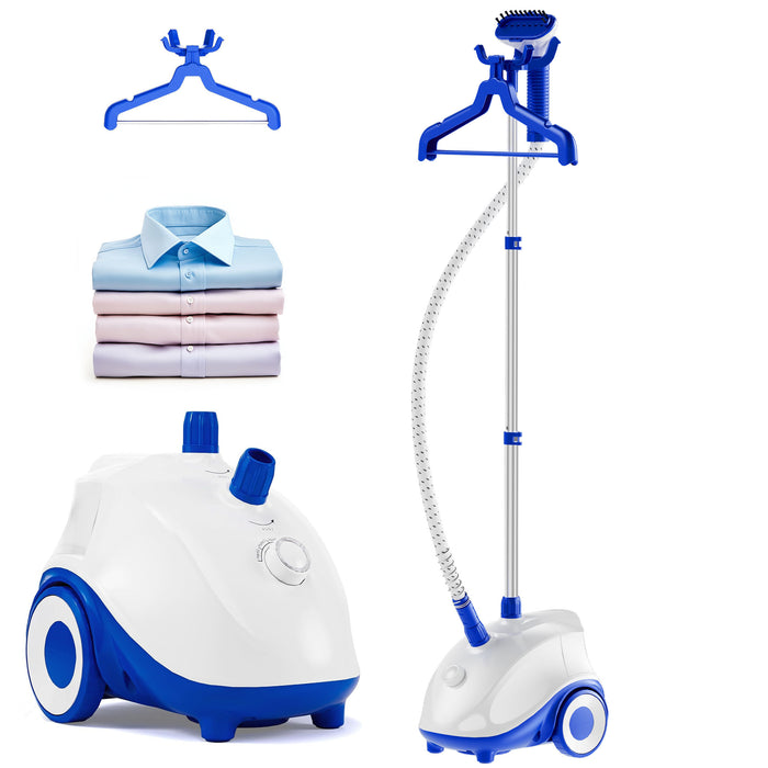 Steamer for Clothes with Stand,1500W Powerful Garment Steamer with Roll Wheels, 1.7 L Water Tank,Auto Shut-off
