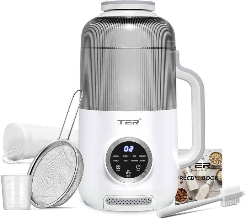 Bigleap 8-in-1 Nut Milk Maker, Electric Bean Milk Machine，40oz Blender with Delay Start, Auto-Clean, Keep Warm, White