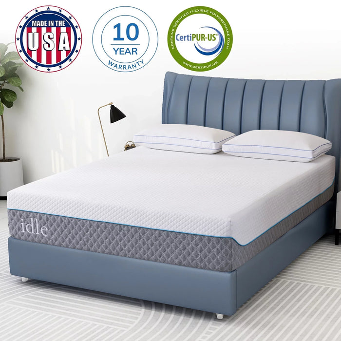 12 inch Memory Foam Queen Mattress Medium Firm Cool Gel Foam Mattress, Mattress in a box
