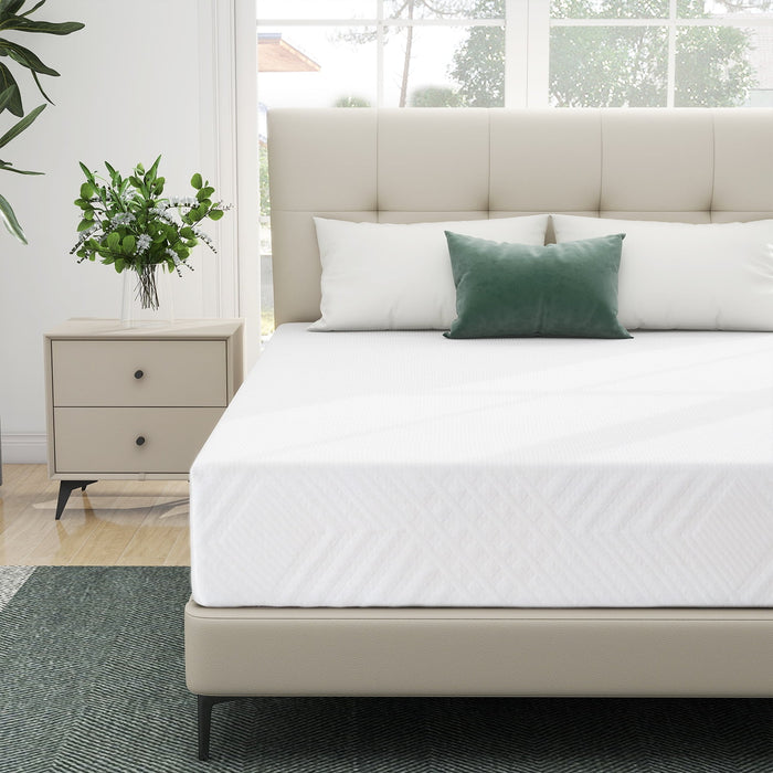Smiaoer Cool Gel Memory Foam Mattress in a Box Medium Firm,Made in USA