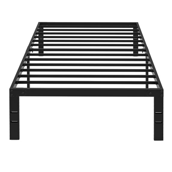 Aidoly Twin Size Bed Frame, Strong Steel Slat Support, 14 Inches High, Underneath Storage