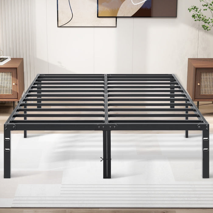 Blorly Bed Frame, Mattress Foundation with Headboard, No Box Spring Needed, 700LBS Sturdy Metal Slats Support, Noise Free