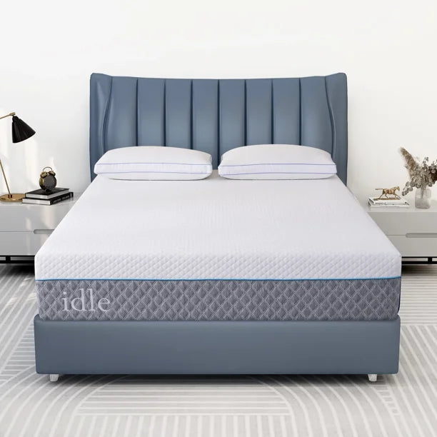 TwinXL Mattress, 12 inch Memory Foam Mattress, Medium Firm Cool Gel Foam Mattress with Breathable Soft Fabric Cover, Made in USA,White