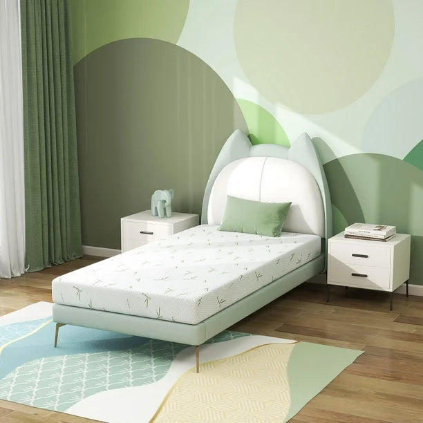 Twin Mattress,  Memory Foam Mattress Bed in a Box, with Green Tea Cooling Gel, Made in USA, Child