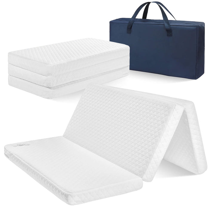 yangming Waterproof Dual-sided Pack n Play Mattress Pad, Portable Folding Mini Crib Mattress for Baby & Toddlers with Washable Cover,38"x26