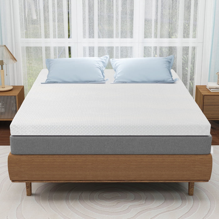4 Inch Full Mattress Topper With Cover, Foam Mattress Topper for Back Pain, Gel Infused Mattress Pad