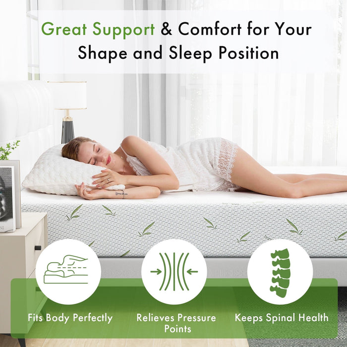 Beddle 6/8/10" Mattress Bed in a Box,Cooling Memory Foam Mattress for Pressure Relief