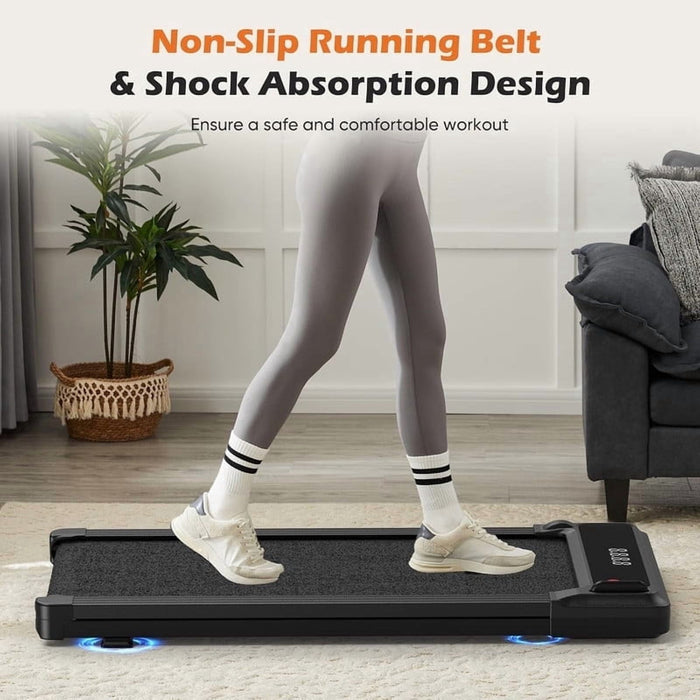 Nextay Treadmill , Under Desk Walking Pad for Home Office, Quiet Portable Treadmill for Small Spaces, Apartments with Remote Control & LED Display, Black