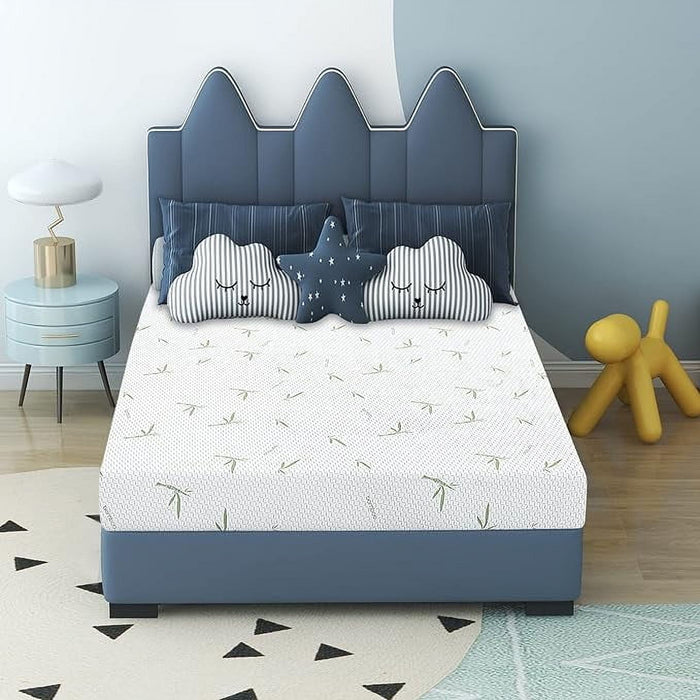 TINKLE WELL TINKLE WELL 6’’ Memory Foam Twin Mattress with bamboo cover, Medium Firm, White