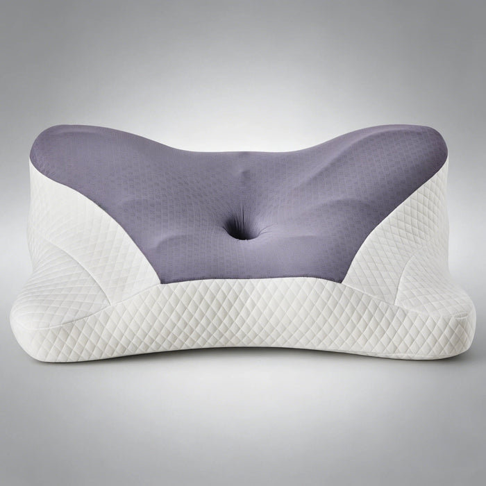 Cervical Neck Pillow Set of 1, Memory Foam Pillow with Removable Cover for All Sleeping Positions, Dark Gray, 24.02 x 13.78 x 5.12 Inch