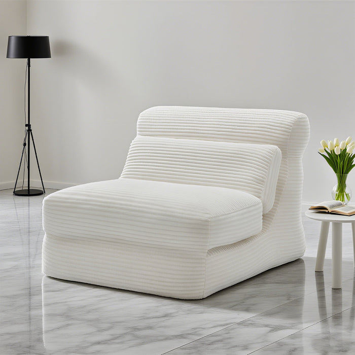 Blorly Folding Sofa Bed, Convertible Makeshift bed, Futon SofaBed Couch with Back Support, White