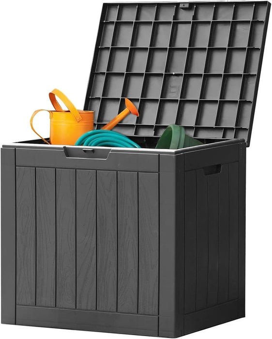 Simenmax 31-Gallon Outdoor Deck Box - Weatherproof Lockable Storage Container for Patio, Garden,Black