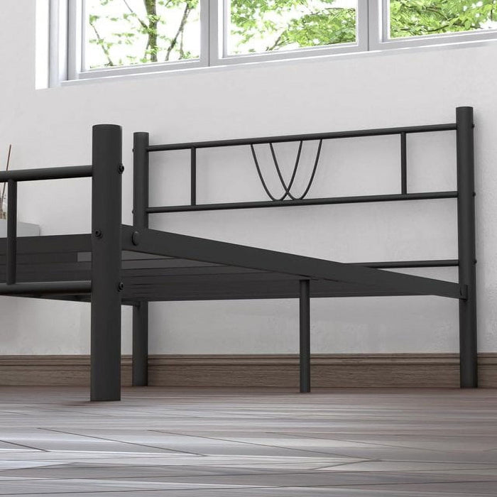 Full Size Bed Frame Classic Metal High Platform Bedframes with Victorian Style Iron-Art Headboard/Footboard/Under Bed Storage, 11.2 Inch High