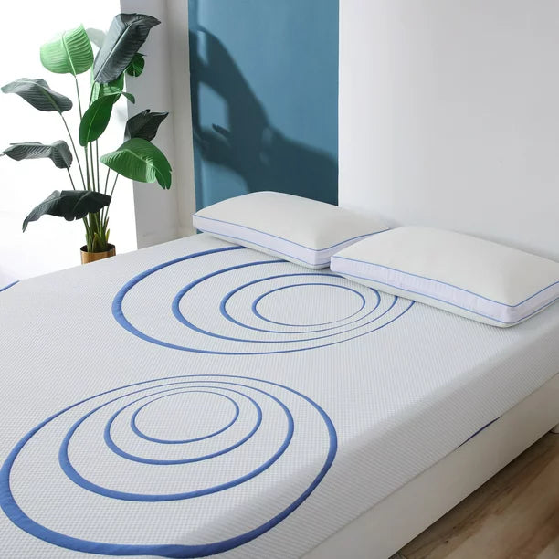 8 inch Twin Size Memory Foam Mattress in a box, Medium Feeling, Bamboo Charcoal Gel Mattresses, Made in USA,White