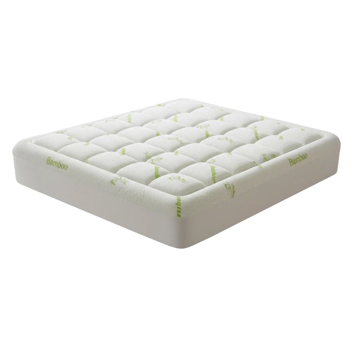 Nextay Bamboo Viscose Mattress Topper, Breathable Soft Mattress Topper with Full Elastic Skirt & Deep Pockets for Back Pain Relief, Queen Size, Green