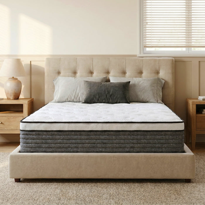 Beddle Cooling Hybrid Mattress, 10 Inch Twin Size Medium Feel Foam Mattress with Pocket Springs, Extra Edge Support, Pressure Relief, CertiPUR-US
