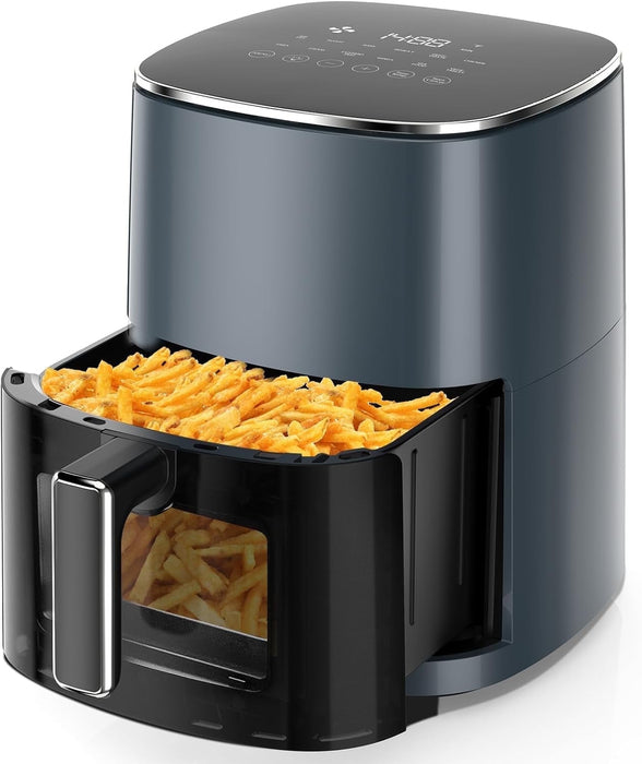 Blorly Air Fryer, 6-Quart Smart Air Fryer, 12-in-1 Functions - Air Fry, Roast, Reheat, Dehydrate, Bake, Steam, and More, 400Â°F Max Temperature, Grey