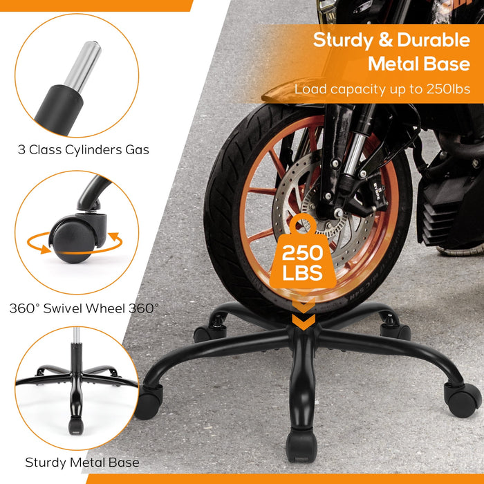 Aidoly Office Desk Chair, Armless Computer Chair with Lumbar Support, PU Leather Low Back Task Chair with Wheels