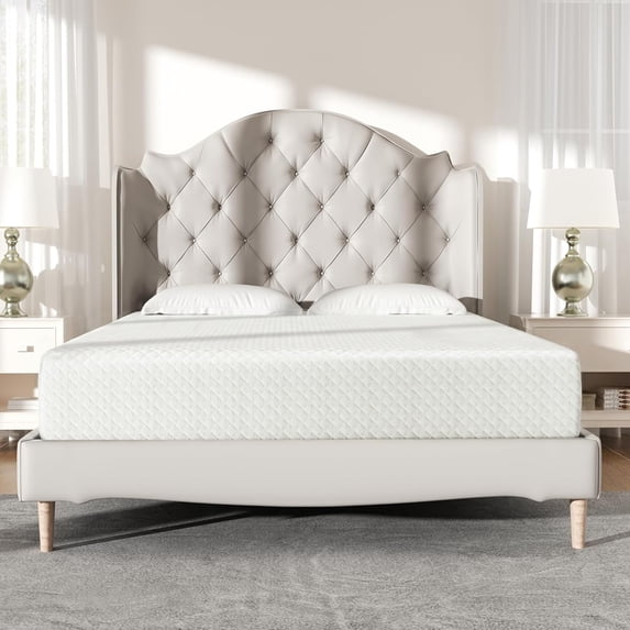 Queen Mattress, 6 inch Memory Foam Mattress Bed in a box, with Green Tea Cooling Gel, Medium