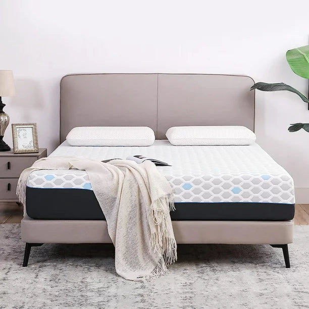 10 inch Full Size Memory Foam Mattress in a box , Medium Feeling, Bamboo Charcoal Gel Infused Mattresses, Made in USA