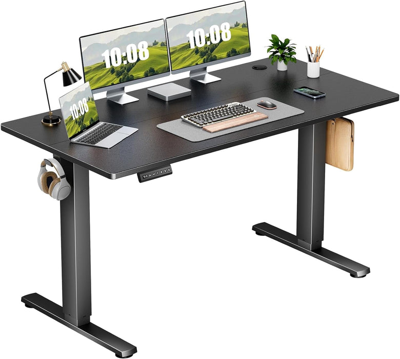 Betcozy 55'' Electric Stand up Desk, Adjustable Electric Computer Desk for Home Ofiice, Black