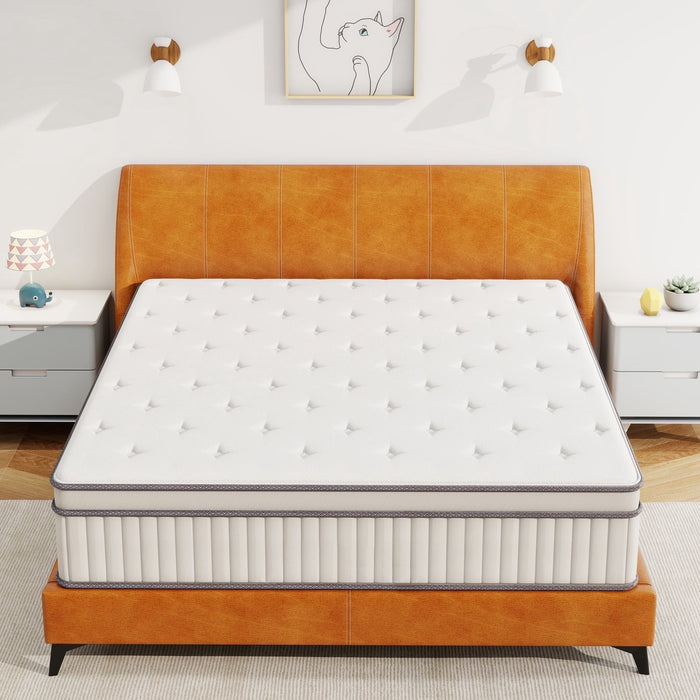 Taoset Full Size Mattress, 10 Inch Green Tea Memory Foam Mattress in a Box, Medium Firmness