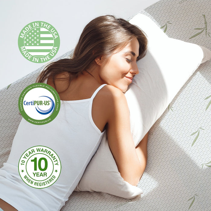 Mattress in a Box,Memory Foam Mattress with Bamboo Cover,Made in USA