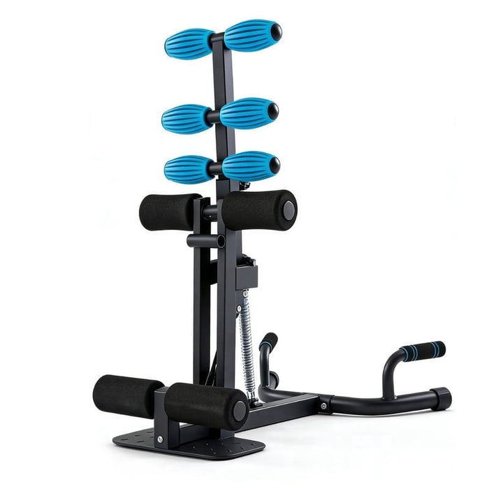 Bigleap 300 lbs Deep Squat Machine, Adjustable Glute & Leg Trainer for Home Gym, Compact Exercise Equipment for Core Strength, Blue & Black