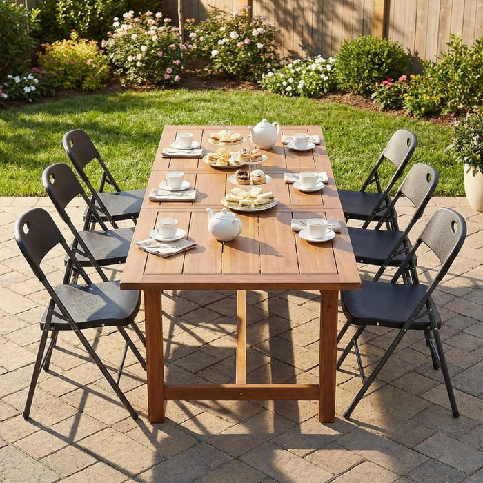 Bigleap 6-Pack Plastic Folding Chairs – Lightweight & Portable for Home, Office, Wedding, Party, Camping, Black