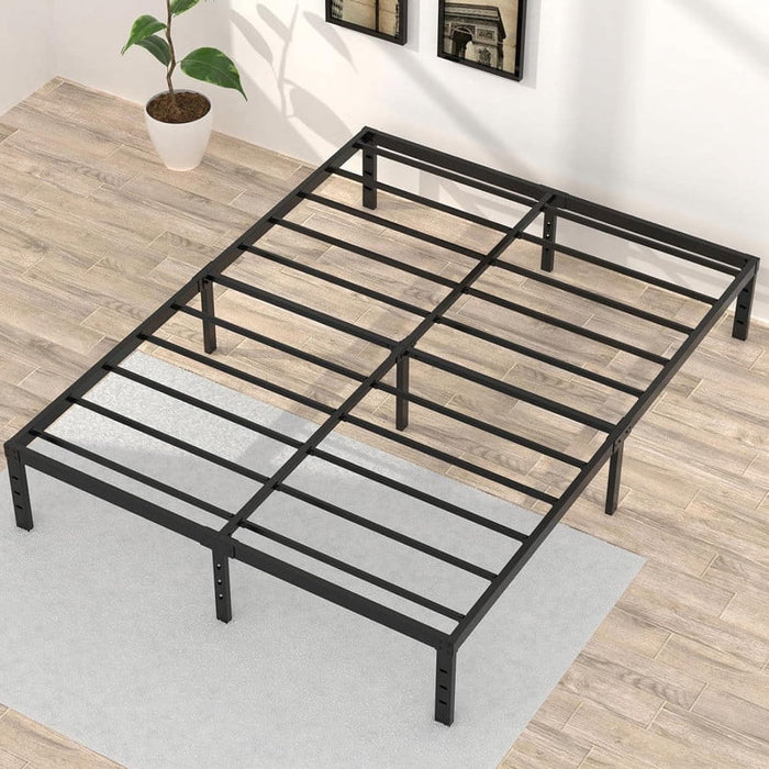 Bigleap King Size Bed Frame, Heavy Duty Metal Platform with 16'' Underbed Storage, No Box Spring Needed,Black