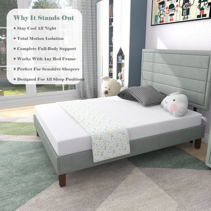 Beddle Queen Mattress, 6 inch Medium Firm Gel Memory Foam Bed Mattress in a Box, Hotel Quality Mattress