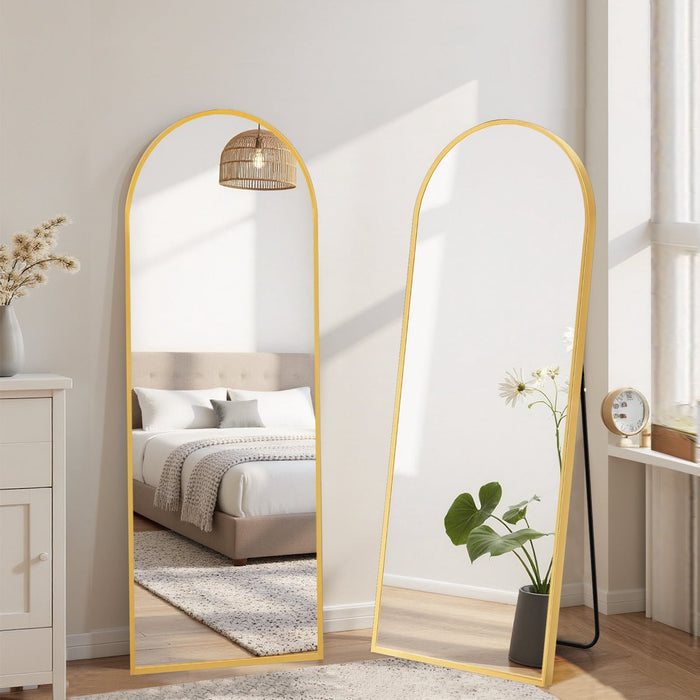 Blorly 58"x19" Arched Full Length Mirror Full Body Mirror Floor Mirror Standing Hanging or Leaning Wall,Gold