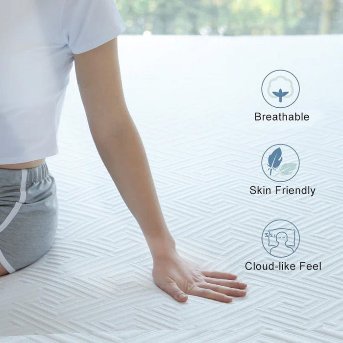Gel Memory Foam Mattress Topper, Bed Topper for Queen Size Bed with cover