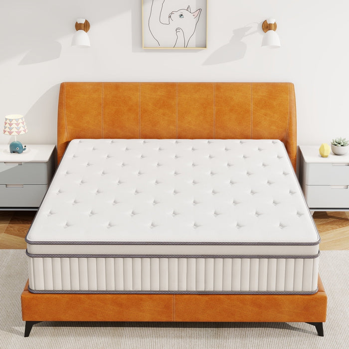 Blorly Full Size Mattress, 10 Inch Green Tea Memory Foam Mattress in a Box, Medium Firmness