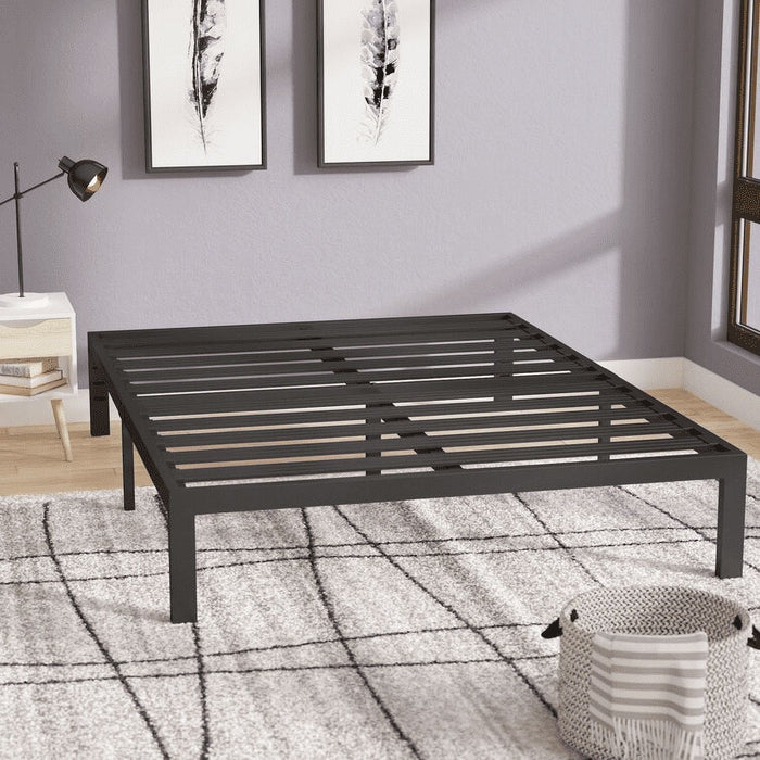 Blorly TwinXL Size Platform , Heavy Duty Metal Bed Frame with Under Bed Storage Space
