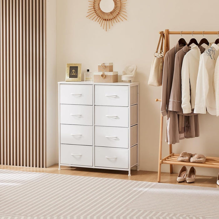 Betcozy 8-Drawer Dresser, Clothes Dresser Tower & Classification Storage for Bedroom, Living Room, White