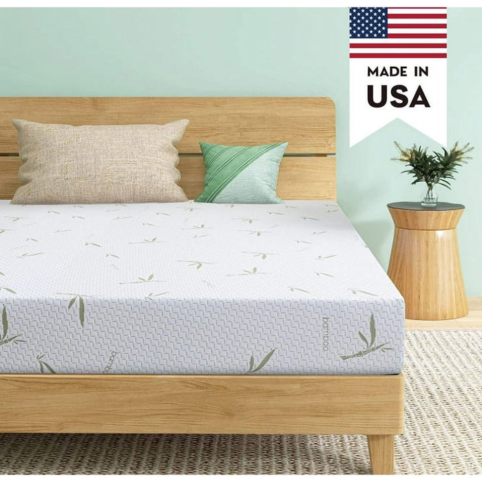 Blorly King Mattress,8 inch Green Tea Gel Memory Foam Mattress with Bamboo Knit Cover, Made in USA