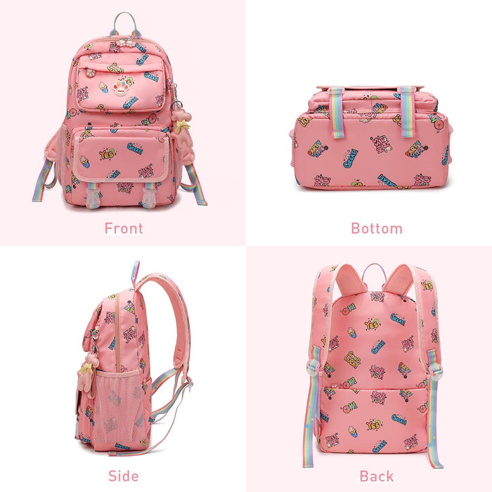 Smiaoer Backpack for Girls, 16" School Bag Bookbags for Teen Girls Students